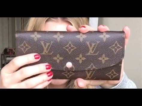 louis vuitton emilie wallet wear and tear|Louis Vuitton wallet pink interior.